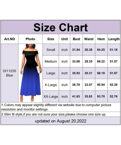 Women's Maxi Dresses Button Down Party Long Dress with Pockets 11235blue $15.41 Dresses