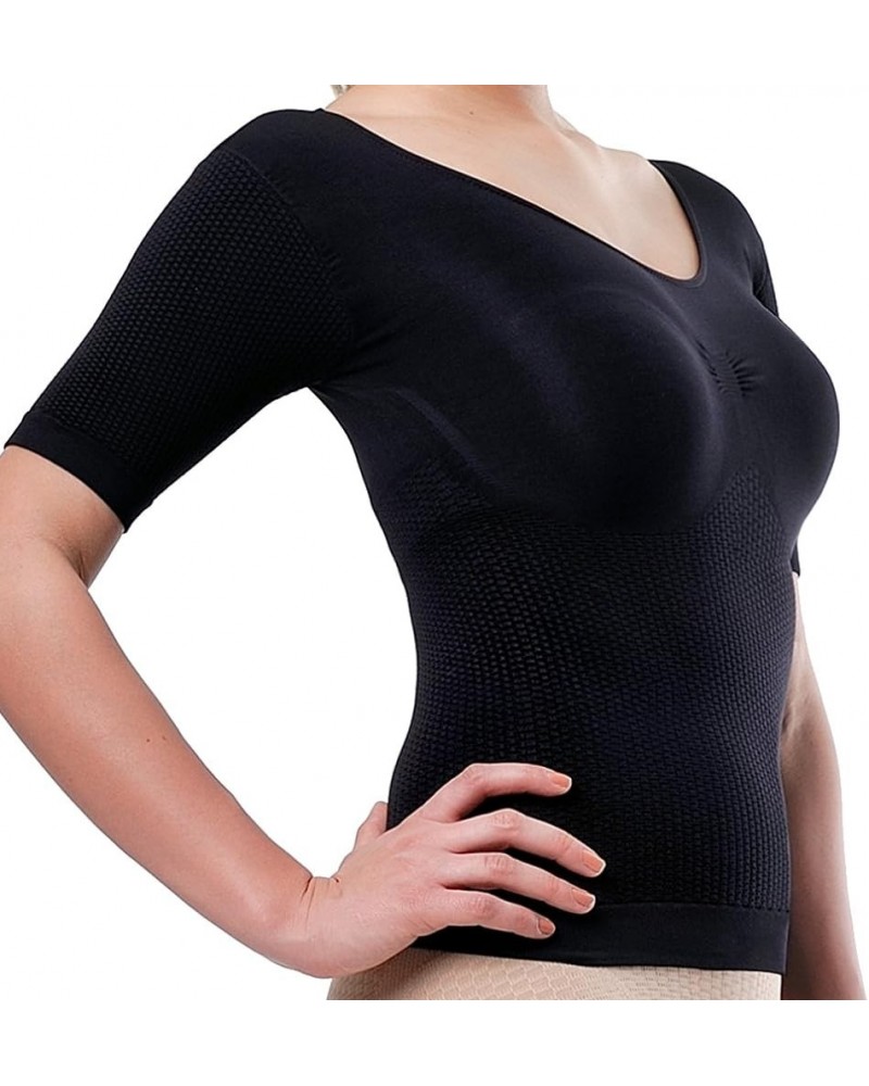 Thermal Slimming Woman Vest Anti-Cellulite in Emana® bioFIR Yarn Black $25.16 Vests