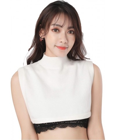 Fake Collar, Women Detachable Dickey Collar False Collar for Dresses Blouse Sweater Turtleknitwhite $9.68 Blouses