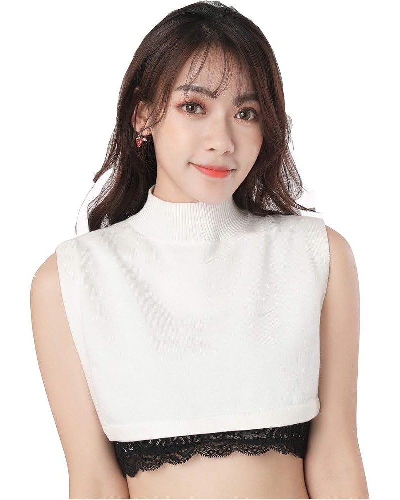 Fake Collar, Women Detachable Dickey Collar False Collar for Dresses Blouse Sweater Turtleknitwhite $9.68 Blouses