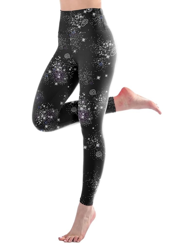 Leggings for Women - High Waisted Workout Leggings for Women Running Exercise Full Length Star $7.94 Activewear