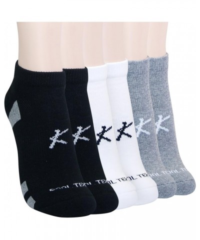 Women's 6 Pairs Thick Cotton Cushioned Low Cut Ankle Athletic Socks Air-cross Mesh No Show Running Socks, Size 6-9 Assort - 6...