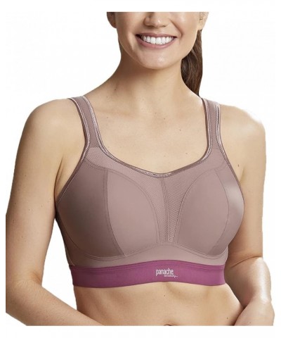 Non-Wire Sports Bra (7341B)- Cranberry Warm Taupe $30.81 Lingerie