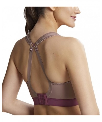 Non-Wire Sports Bra (7341B)- Cranberry Warm Taupe $30.81 Lingerie