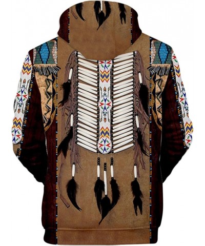 Native American Hoodie for Women Unisex Native Indian 3D Print Hooded Pullover Sweatshirt Brownstripe $11.18 Hoodies & Sweats...