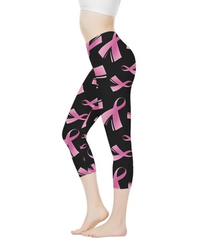 Leggings Women's Workout Sports Legging XS-3X Butt Lift Pants Activewear Compression Fabric Gym Fitness Breast Cancer Awarene...