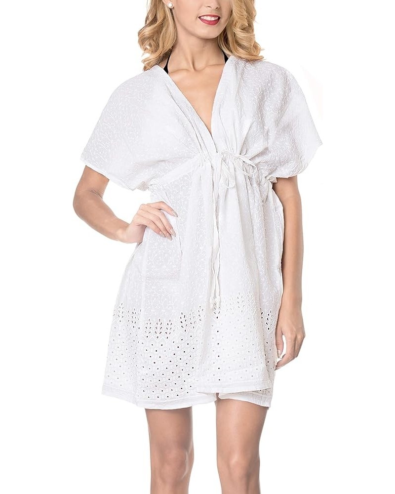 Women's Loose Swimsuit Cover Ups Mini Kimono for Women,1 Pearl, Floral $11.33 Swimsuits