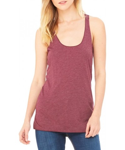 Bella Canvas Triblend Racerback Tank (8430) Maroon Triblend $8.93 Tanks