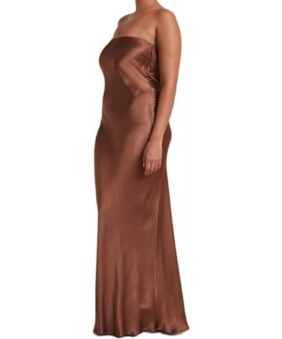 Womens Spaghetti Strap Fishtail Maxi Dress Sleeveless Square Neck Bodycon Slim Long Dress Clubwear Style 1 Brown $12.31 Dresses