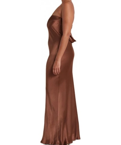 Womens Spaghetti Strap Fishtail Maxi Dress Sleeveless Square Neck Bodycon Slim Long Dress Clubwear Style 1 Brown $12.31 Dresses