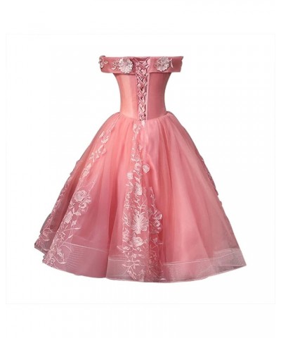 Homecoming Dresses for Teens Off The Shoulder Short Prom Dress Lace V Neck Party Gowns Watermelon $31.57 Dresses