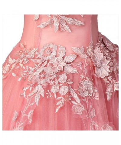 Homecoming Dresses for Teens Off The Shoulder Short Prom Dress Lace V Neck Party Gowns Watermelon $31.57 Dresses