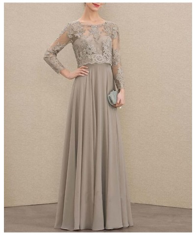 Mother of The Bride Dresses for Wedding Chiffon Wedding Guest Dress Lace Applique Formal Evening Gown for Women Long Navy $34...