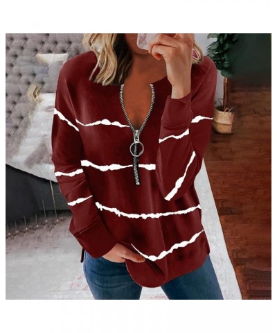 Women's 1/4 Zip Up Pullover Long Sleeve Collar Sweatshirts Funny Cute Printed Activewear Running Jacket Casual Tops Orange $1...