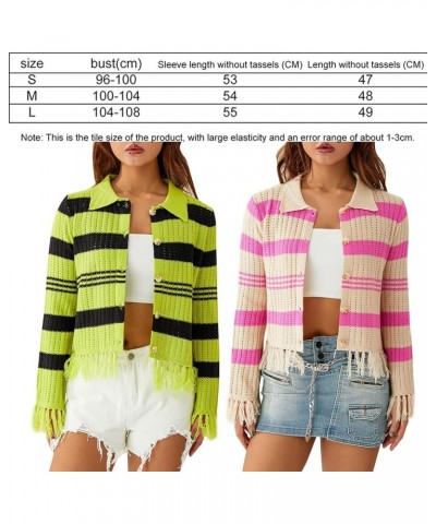 Women's Sweaters Cardigan Cropped Casual Button Up Knitted Sweater Tops Aesthetic Grunge Clothes E-brown $11.87 Sweaters