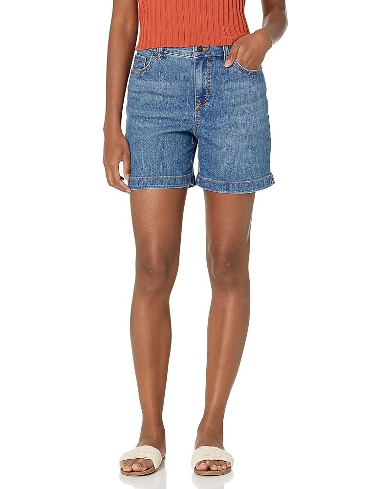 Women's Amanda Basic Jean Short Petite Crested Butte Whiskers $16.03 Shorts