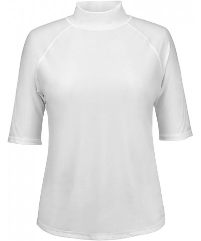 UPF 50+ Women's Short Sleeve Sun & Swim Shirt White $35.07 Swimsuits