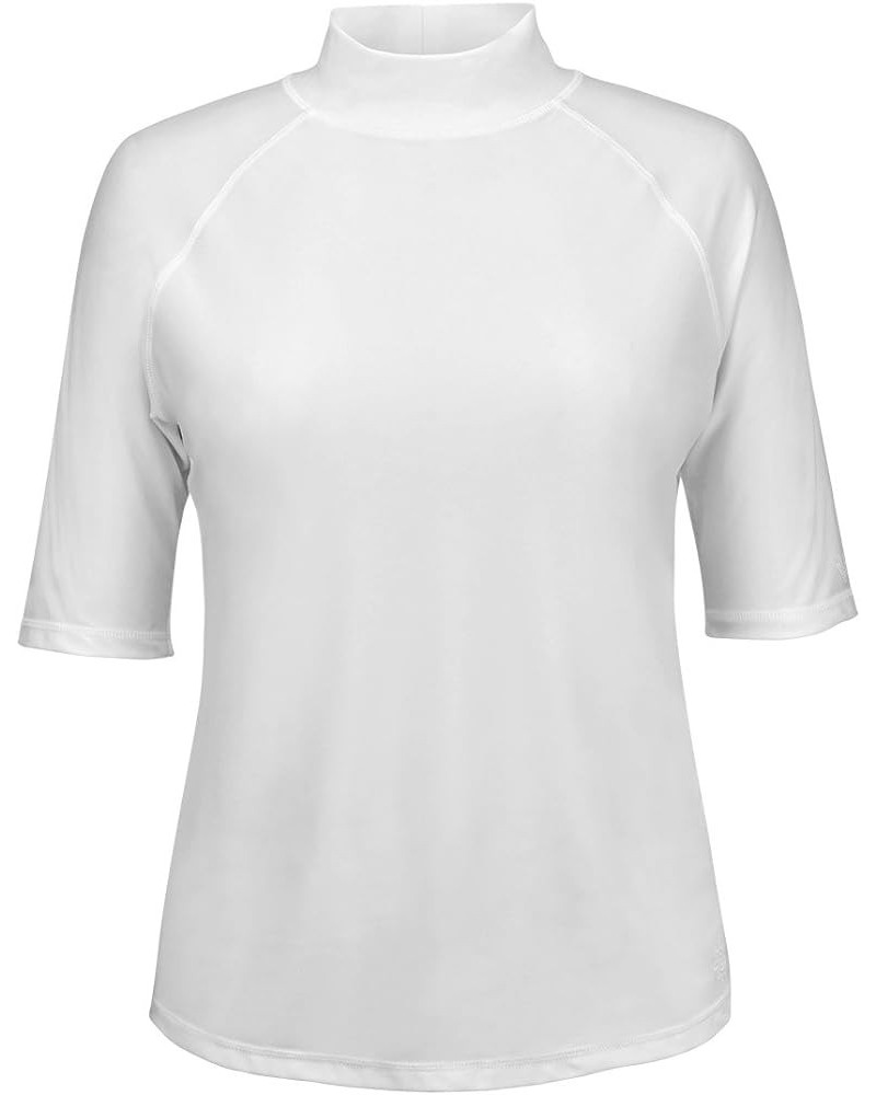 UPF 50+ Women's Short Sleeve Sun & Swim Shirt White $35.07 Swimsuits