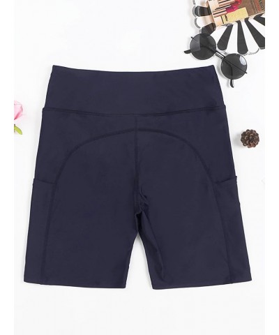 Womens High Waisted Swim Shorts Black 8" Tummy Control Bathing Suit Shorts Bottoms Swimsuits Shorts with Pockets Navy $11.76 ...