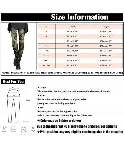 Leggings for Women Vintage Print High Waisted Womens Legging Seamless Running Workout Yoga Pants Tummy Control A-f-g $11.59 P...