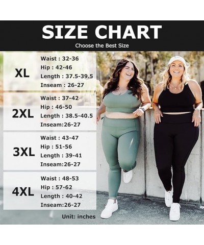 Plus Size Leggings for Women with Pockets-Stretchy X-4XL Tummy Control High Waist Womens Leggings Workout Yoga Pants 05 Brown...