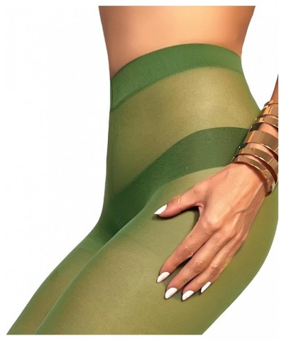 Microfiber Tights for Women Everyday Pantyhose Semi Opaque Nylons Pale Green $12.58 Socks