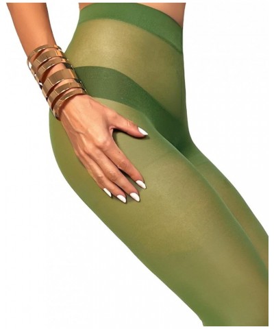 Microfiber Tights for Women Everyday Pantyhose Semi Opaque Nylons Pale Green $12.58 Socks