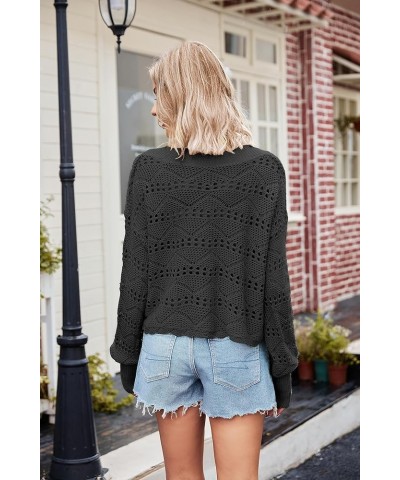 Women's Oversized Pullover Sweater Tops Fall Long Sleeve V Neck Casual Loose Waffle Knit Sweater Dress Black02 $21.15 Sweaters