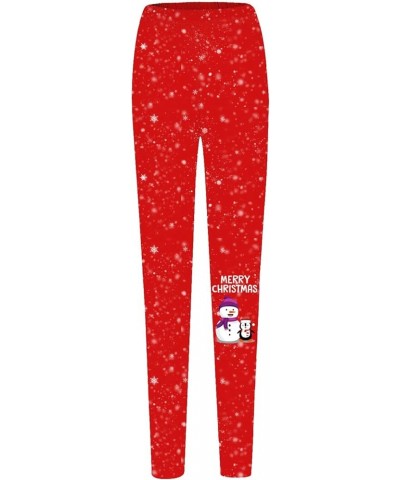 Christmas Leggings for Women Women Casual All- Pants Printed Long Leggings Pants Warm Winter Sweatpants Purple-9 $7.56 Leggings