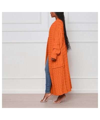 Women's Winter Coats 2023 Trendy Coats Warm Breasted Plus Size Coats Trench Woolen Jackets Lapel Overcoat 4-orange $21.80 Coats