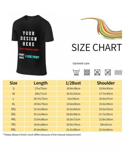 Custom T Shirts Design Your Own Front and Back Personalized T Shirts Customized T Shirts with Logo Text Image for Women Men B...