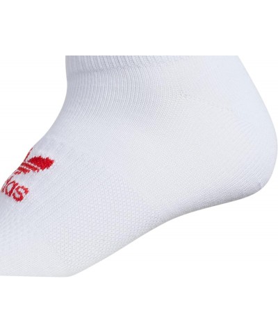 Women's Trefoil Superlite No Show Socks (6-Pair) White/Vivid Red/Night Indigo $11.19 Activewear