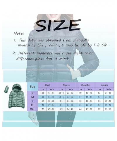 Womens Puffer Jacket Lightweight Full-Zip Quilted Pullover Plus Size Thermal Winter Coat with Hood Pockets Red $13.24 Jackets