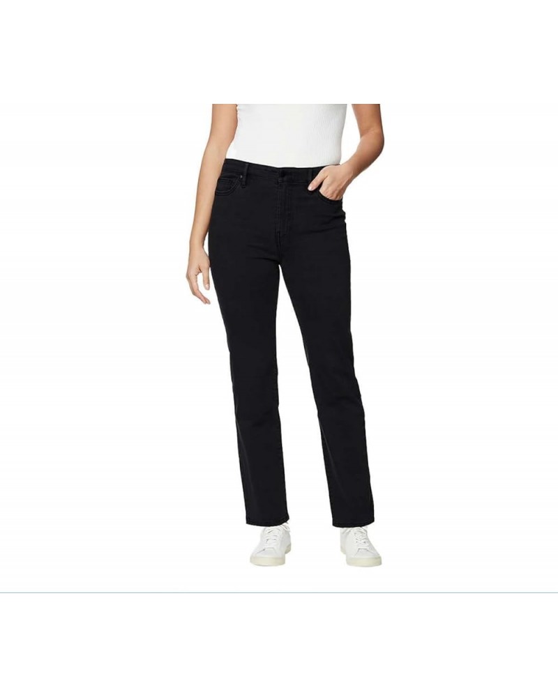 Women's High-Rise Straight Leg Jean Black $17.99 Jeans