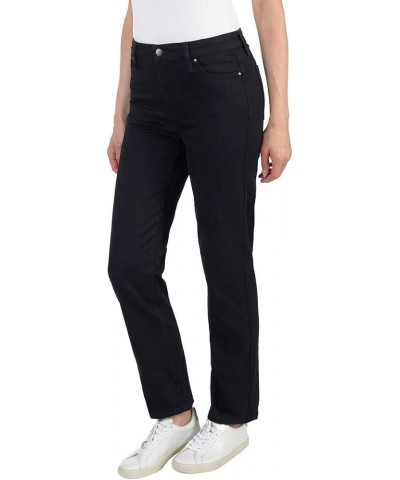 Women's High-Rise Straight Leg Jean Black $17.99 Jeans