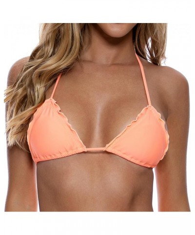 Women's Cosita Buena Wavy Triangle Bikini Top Miami Peach $30.01 Swimsuits