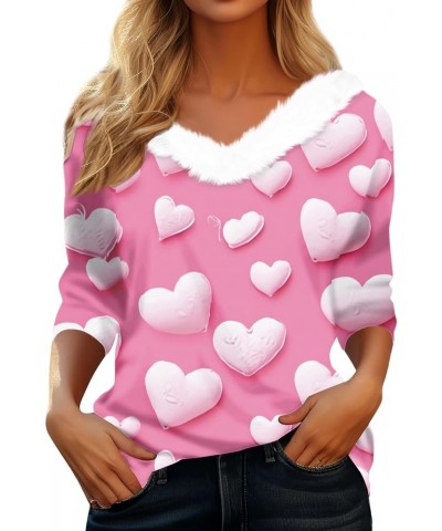 Sexy Tops for Women, Valentines Day Sweater Women Heart Shirts Blouses Long Sleeve Dressy Casual Fall Clothes Trendy 3-pink $...