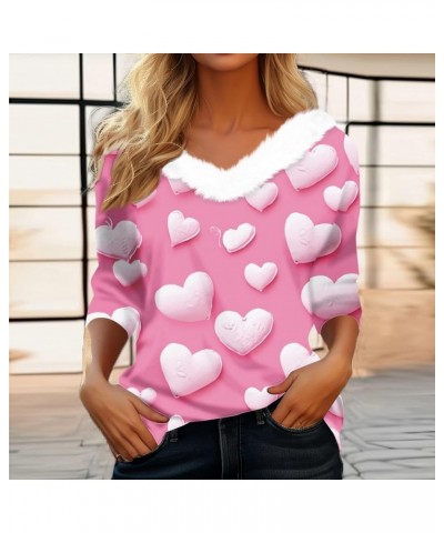 Sexy Tops for Women, Valentines Day Sweater Women Heart Shirts Blouses Long Sleeve Dressy Casual Fall Clothes Trendy 3-pink $...