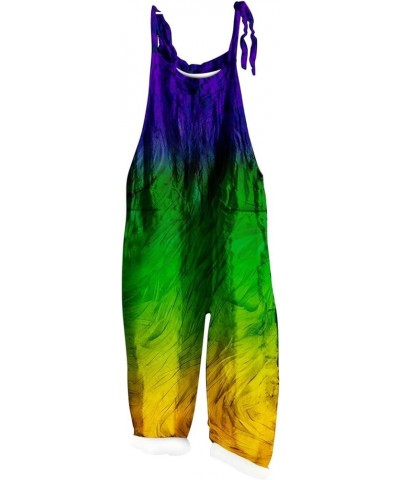 Womens Mardi Gras Outfit Jumpsuit Wide Leg One Piece Jumpsuit for Women with Pockets Holiday Going Out Rompers 04 Purple $7.0...