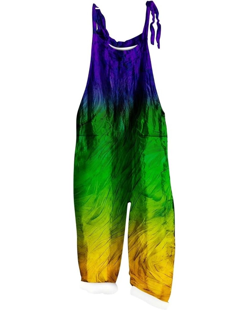 Womens Mardi Gras Outfit Jumpsuit Wide Leg One Piece Jumpsuit for Women with Pockets Holiday Going Out Rompers 04 Purple $7.0...