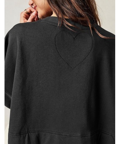 Womens Oversized Sweatshirt Dress Long Sleeve Crewneck Pullover Tops Relaxed Fit Sweatshirts Mini Dress Black $19.94 Hoodies ...