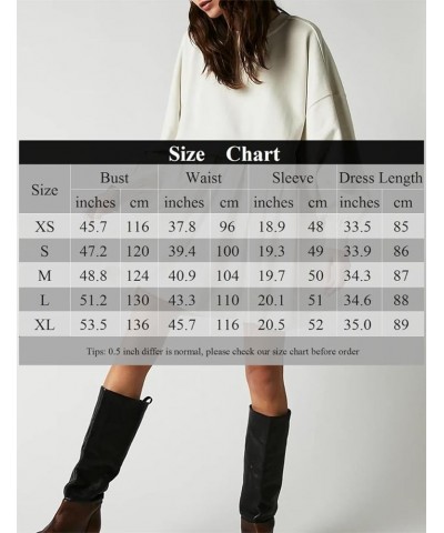 Womens Oversized Sweatshirt Dress Long Sleeve Crewneck Pullover Tops Relaxed Fit Sweatshirts Mini Dress Black $19.94 Hoodies ...