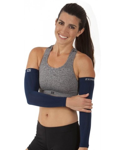 Compression Arm Sleeves - Sun, UV Protection, Thermal Regulating Sleeve, Made in USA Navy $17.13 Activewear