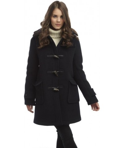 Womens London Luxury Duffle Coat Toggle Coat Navy $63.56 Jackets