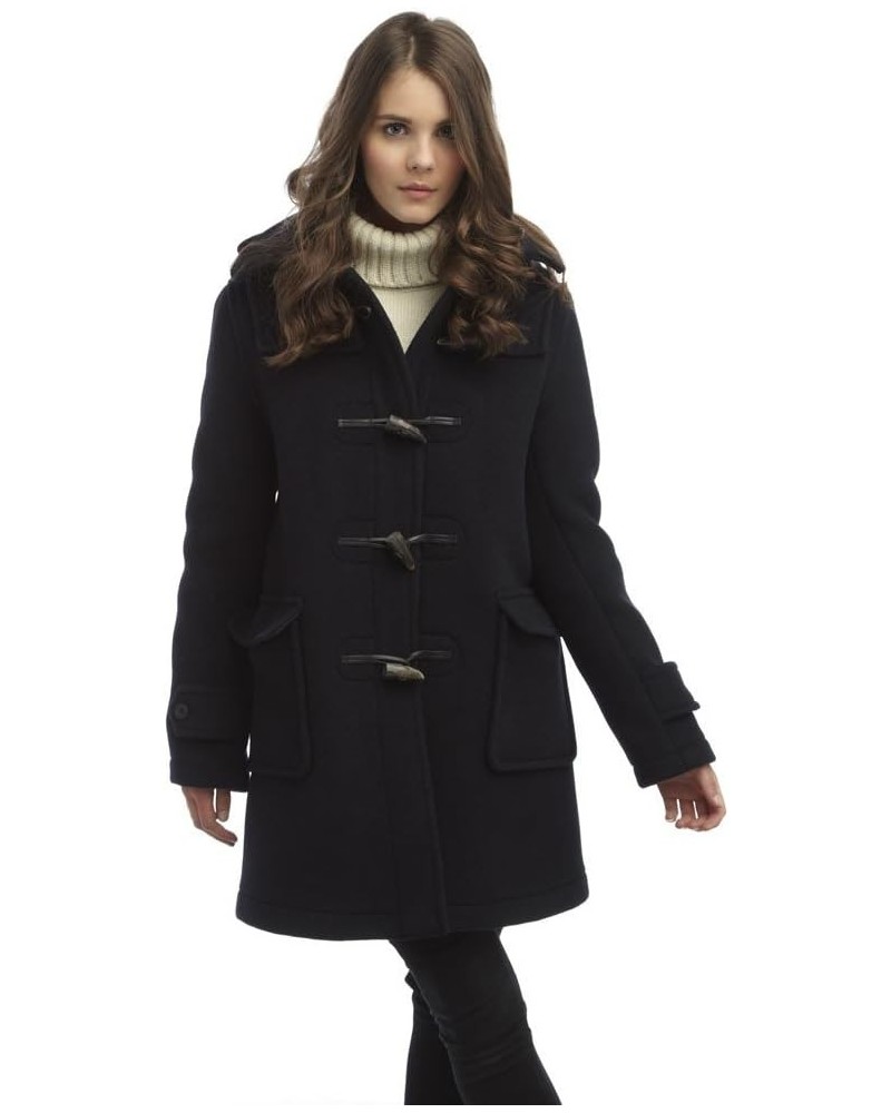 Womens London Luxury Duffle Coat Toggle Coat Navy $63.56 Jackets