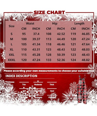 Christmas Cotton Linen Loose Women's Overalls Jumpsuits Snowman Snowflake Santa Claus Prints One Piece Comfy Pants 06-red $10...