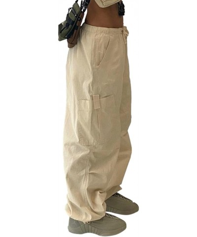 Women Baggy Cargo Pants with Pocket Casual Goth Hip Hop Jogger Pants Loose Workout Pants Trousers Bottom Drawstring Nude $18....