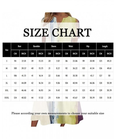 Womens Summer Dresses 2023 Casual Floral Print Boho Beach Sundress V-Neck Button Down Loose Midi Dress with Pockets 02-multic...