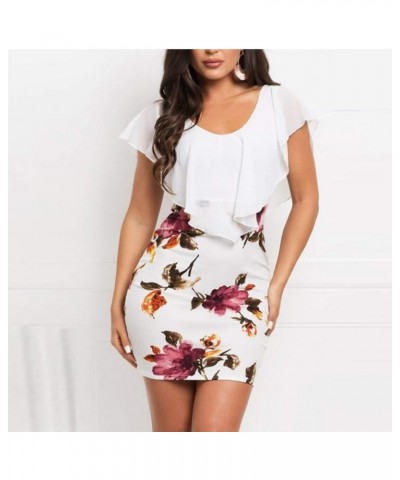 Womens Fashion Sexy Dress V-Neck Sleeveless Bodycon Mini Dress Fashion Sexy Dress Ls White $7.79 Dresses