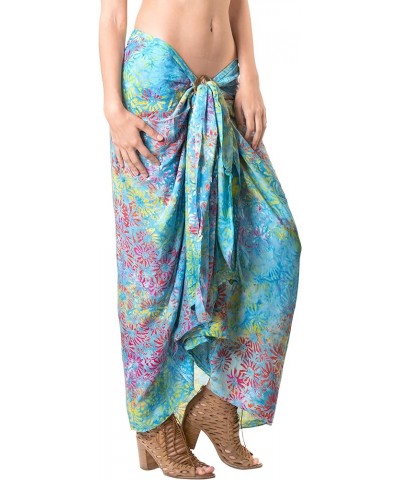 Women's Cover Ups Skirt Swimsuit Beach Pareos Bikinis Sarongs Beachwear Wraps Vacation Women Sarong for Swimwear Arctic, Leav...